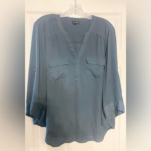 Torrid Blue Blouse size 1 (XL)